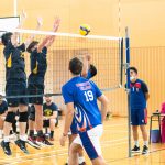 The Senior Premier Volleyball team in action against Rangitoto College