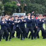 Performing the Haka at the annual Grammar vs King's College 1st XV Rugby fixture